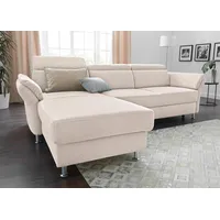 sit&more Ecksofa »Avignon L-Form«, Kopfteilverstellung, wahlweise mit Bettfunktion und Bettkasten, beige