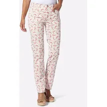 Classic Basics Sieh an! Jeans in ecru-rosenholz-bedruckt | Gr.: 54