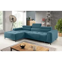 99rooms Volter Mini Ecksofa Velours Jasmine Türkis Links