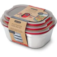 Black+Blum Multifunktions-Boxen Lunchbox Edelstahl 3er Set 0,6 + 0,9