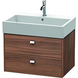 Duravit Brioso Waschtischunterbau BR415401079 684x459mm, Nussbaum Natur/Chrom, 2 Auszüge
