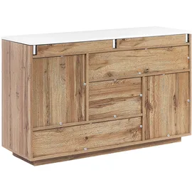 Beliani Sideboard 2 in 1 120 x 75 x 60 cm Weiß / Braun