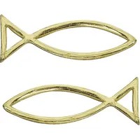 Brunnen Knorr Prandell Wachsfisch 40x13mm gold 2 Stück