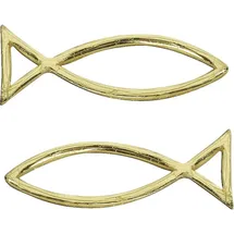 Brunnen Knorr Prandell Wachsfisch 40x13mm gold 2 Stück