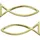 Brunnen Knorr Prandell Wachsfisch 40x13mm gold 2 Stück