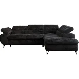 MKS Meble Eckcouch Schwarz 3-Sitzer