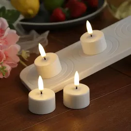 uYuni LED Mini Teelichter 4 St. weiß