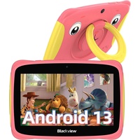 Kinder-Tablet Android 13,7 Zoll Display 4 GB RAM 32 GB ROM,3280 mAh,Tablet für Kinder mit tragbarem Griff und sturzsicherer Hülle vorinstalliert ...