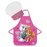 PAW PATROL Kochschürze Kinder Malschürze Film Rainbow Kindergarten Backset rosa