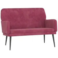 VidaXL Sitzbank Weinrot 108x79x79 cm Samt
