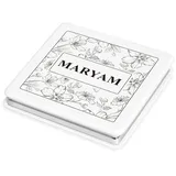 Maverton Taschenspiegel mit Aufdruck - quadratischer Doppelspiegel - Vergrößerungsspiegel - personalisierter Klappspiegel - Reisespiegel für Handtaschen - Geschenk für Frauen