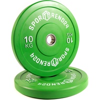 Bumper Plate 2 x 10kg | Hantelscheibe Gewichtsscheibe Olympia Hantel Stange 50mm