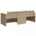 vidaXL Gartensofa mit Kissen 3-Sitzer Beige Poly Rattan