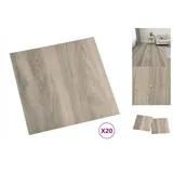 vidaXL PVC-Fliesen Selbstklebend 20 Stk. 1,86 m2 Taupe