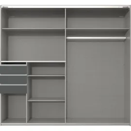 WIMEX Schwebetürenschrank Barcelona 225 x 208 x 65 cm Schwarz