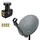 Premium X PremiumX 45cm Satellitenschüssel Stahl Anthrazit Satellitenantenne SAT Quad LNB 8 F-Stecker 4 Teilnehmer