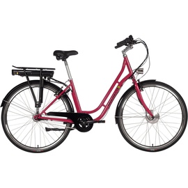 Saxonette E-Bike Cityrad Fashion Plus 2.0, 7 Gang Shimano, Nabenschaltung, Frontmotor, 418 Wh, Pedelec, Elektrofahrrad für Damen u. Herren rot