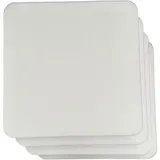 Silenti Akustikplatte für Wand, 50 x 50 x 5 cm, aus Vlies, weiß, 4 Stück