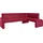 exxpo - sofa fashion Eckbank »Cortado«, Frei im Raum stellbar, rot, Sitzbänke, 70769035-0 B/H/T: 157 cm x 89 cm x 244 cm