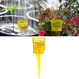 RJSQAQE Regenmesser, 3,8 cm Sprinkler-Messgerät mit breiter Öffnung, wiederverwendbarer Garten-Wassermesser, Outdoor-Wassermesswerkzeug, leuchtend gelber Rasen-Regenmesser für Rasen, Garten, Hof