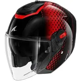 Shark RS Jet Stride, Jethelm - Schwarz/Rot - XL