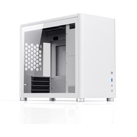 JONSBO D30 mATX Boîtier PC Pour refroidissement AIO, Gaming en verre, m ATX Petit, (Blanc), Weiß