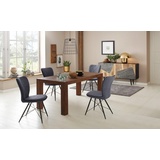 Home Affaire Essgruppe »Gimbi«, (Set, 5 tlg.), bestehend aus 1 Esstisch aus Holz und 4 Stühlen mit Webstoff Bezug,