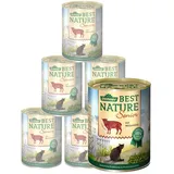 Dehner Best Nature Katzenfutter Senior, Lamm und Weizenkleie, 6 x 400 g (2.4 kg)