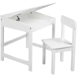 roba Kinderschreibtisch Schulpult 55 x 58 x 49 cm lackiert weiß