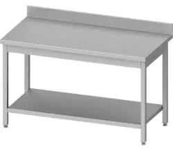 Stalgast Arbeitstisch ECO, T 700, mit Boden, AISI201 Edelstahl DAT12762A , Maße (B x T x H): 1200 x 700 x 850 mm