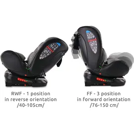 Lorelli Nebula (40-150cm) Isofix, 360° drehbar, verstellbar schwarz