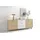 byLIVING Bastian 180 x 72,5 x 36,5 cm Eiche Bianco / Weiß