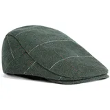 LuxusKollektion Schiebermütze Schiebermütze Flat Cap Schirmmütze Herren Damen Gatsby Oliv grün grün