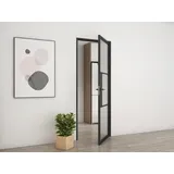 Inova Glastür Komplettset Satiniert 834x1972mm Schwarz