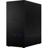 ICY BOX IB-RD3621U3 Externes RAID-System für 2x 3,5 SATA HDD, USB 3.0 (UASP), SATA III, Lüfter, Standby, schwarz,