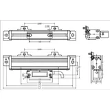 ELMAG Elmag, Glasmessstab Mod. KA 600/2200, für digitale Positionsanzeige Sino, Ip53, Verfahrweg 2200mm, Einbaulänge 2370mm