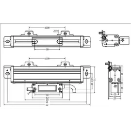 ELMAG Elmag, Glasmessstab Mod. KA 600/2200, für digitale Positionsanzeige Sino, Ip53, Verfahrweg 2200mm, Einbaulänge 2370mm
