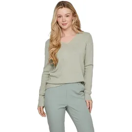 VILA VIRIL V-Neck L/S Knit TOP Grün S