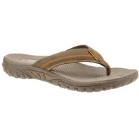 Skechers Herren Reggae Cobano Zehentrenner, Brown Leather, 39.5 EU