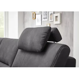 die planbar Wohnlandschaft DIE PLANBAR "ZE-EM16033 U-Form, Breite 330 cm", grau (mammut grau), B:330cm T:262cm, 100% Polyester, Sofas, Wohnlandschaft, wahlweise mit Kopfstützen und Bettfunktion