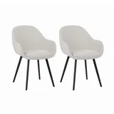 Livetastic Stuhl-Set Cas, Beige, Metall, Textil, 57x84x61 cm, Esszimmer, Stühle, Esszimmerstühle