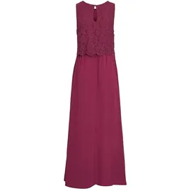 VILA Maxikleid Spitzenkleid Rot 34