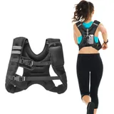 Vevor Gewichtsweste 5,4 kg mit reflektierendem Streifen, verstellbare Schnalle, Körpergewichtsweste für Männer und Frauen, Trainingsgerät für Krafttraining Laufen Joggen Fitness Gewichtsverlust
