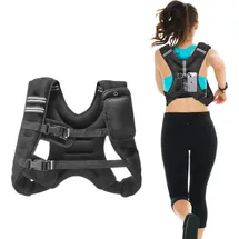Vevor Gewichtsweste 5,4 kg mit reflektierendem Streifen, verstellbare Schnalle, Körpergewichtsweste für Männer und Frauen, Trainingsgerät für Krafttraining Laufen Joggen Fitness Gewichtsverlust