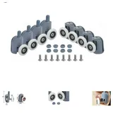FELIXLEO Möbelrolle Schiebetürrollen aus Edelstahl + ABS, 23 mm Duschtürrollen, (8-St)