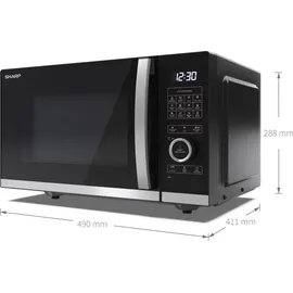 Sharp YC-QG254AE-B Mikrowelle Schwarz