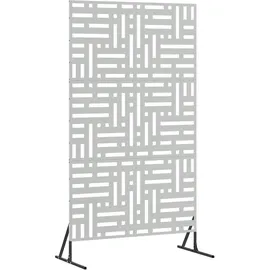 vidaXL Sichtschutz 180 cm grau Stahl