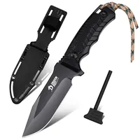 DRAGON RIOT Outdoor Messer, DRAGON RIOT Survival Bushcraft Full Tang, Klinge G10