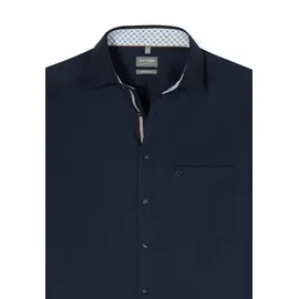 Olymp Businesshemd OLYMP "OLYMP Luxor, comfort fit, New Kent", Herren, Gr. 47, Normaler Arm, marine, 100% Baumwolle, Hemden