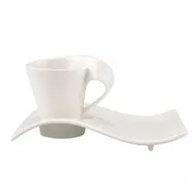 Villeroy & Boch New Wave Caffe Espressotasse 0,08 l Weiß 2 St.